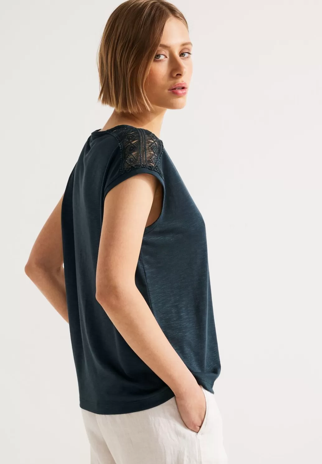 Street One Shirt Mit Spitzenschultern^Damen Shirts