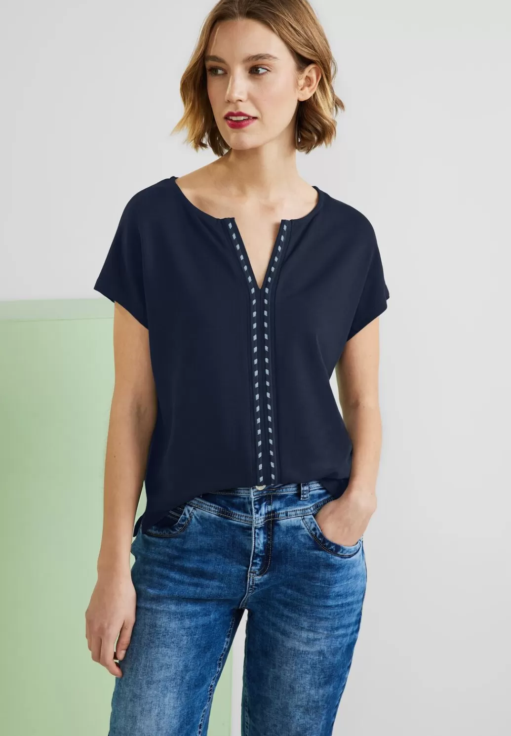 Street One Shirt Mit Stickereidetail^Damen Shirts