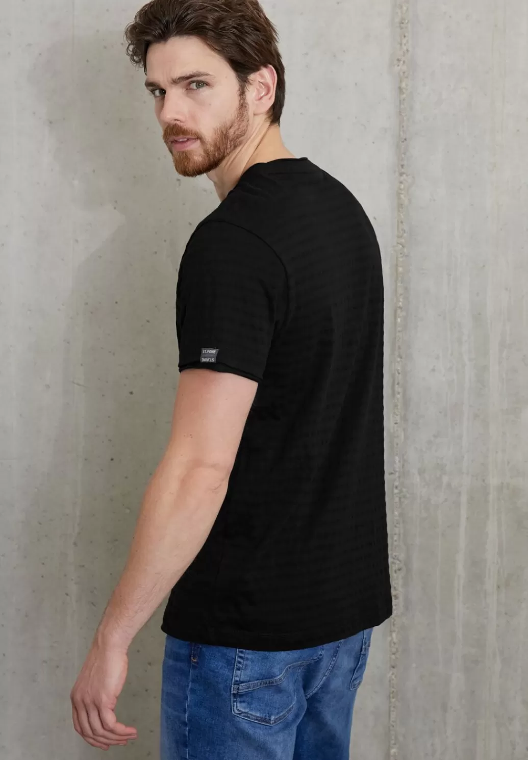 Street One Shirt Mit Struktur Streifen^Herren T-Shirts & Polos