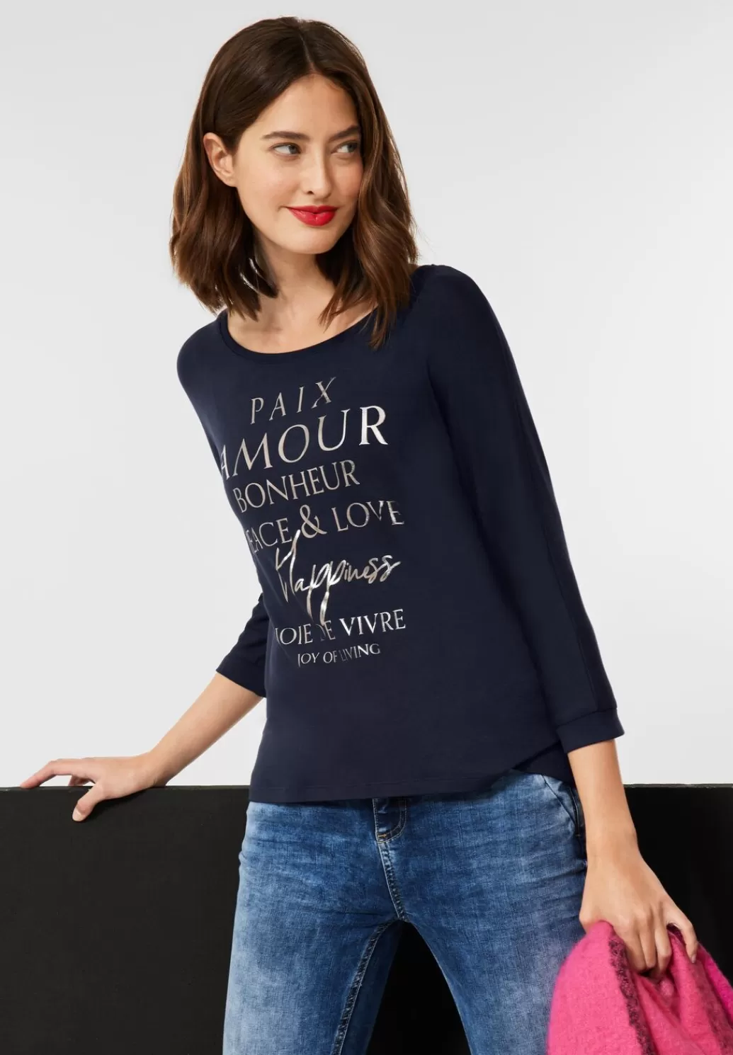 Street One Shirt Mit Wording Print^Damen 3/4-Arm Shirts