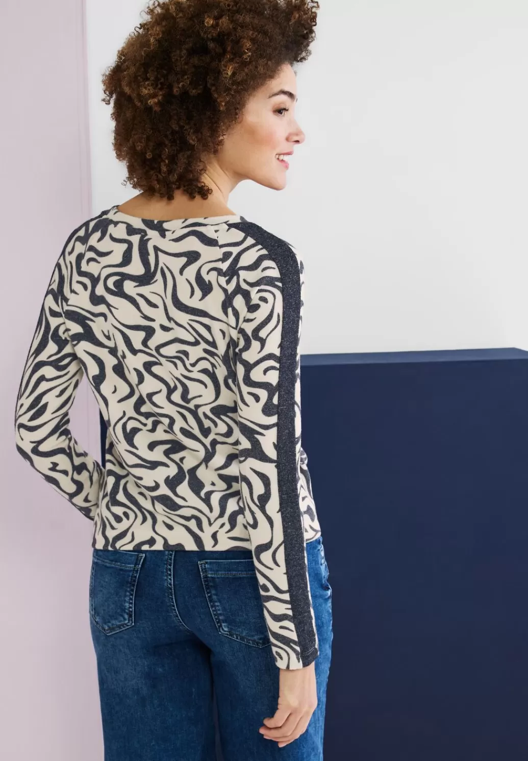 Street One Shirt Mit Zebra Print^Damen Langarm Shirts