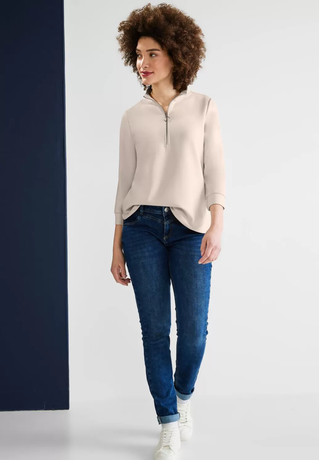 Street One Shirt Mit Zipper^Damen 3/4-Arm Shirts