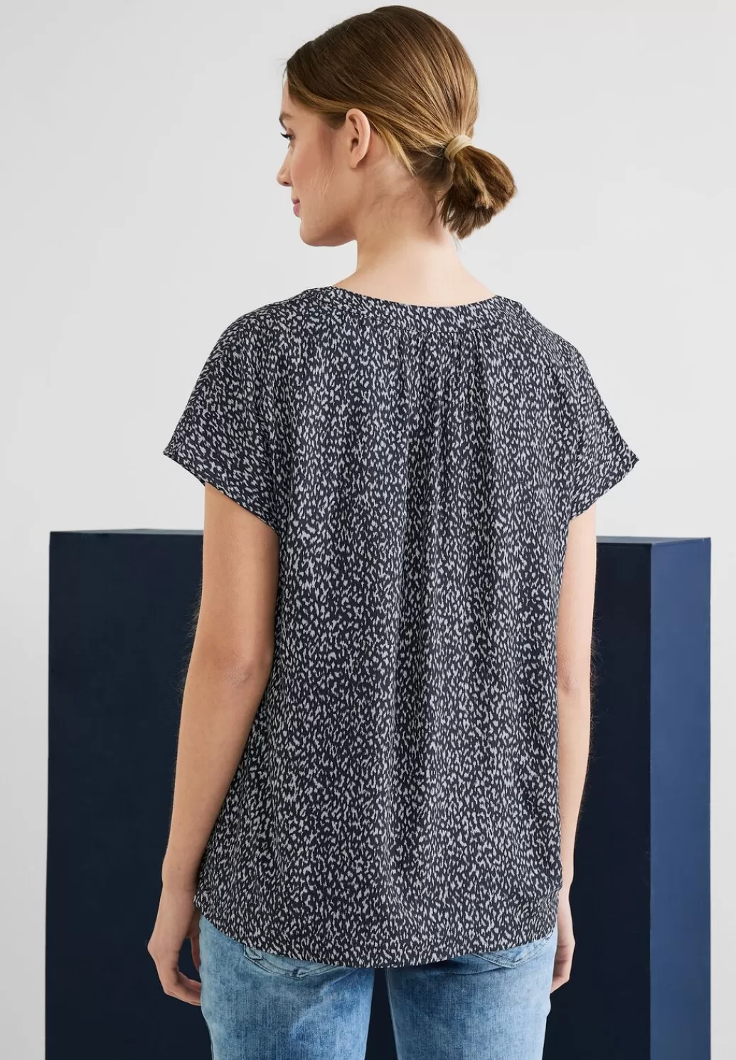 Street One Shirtbluse Mit Minimalprint^Damen Kurzarm Blusen