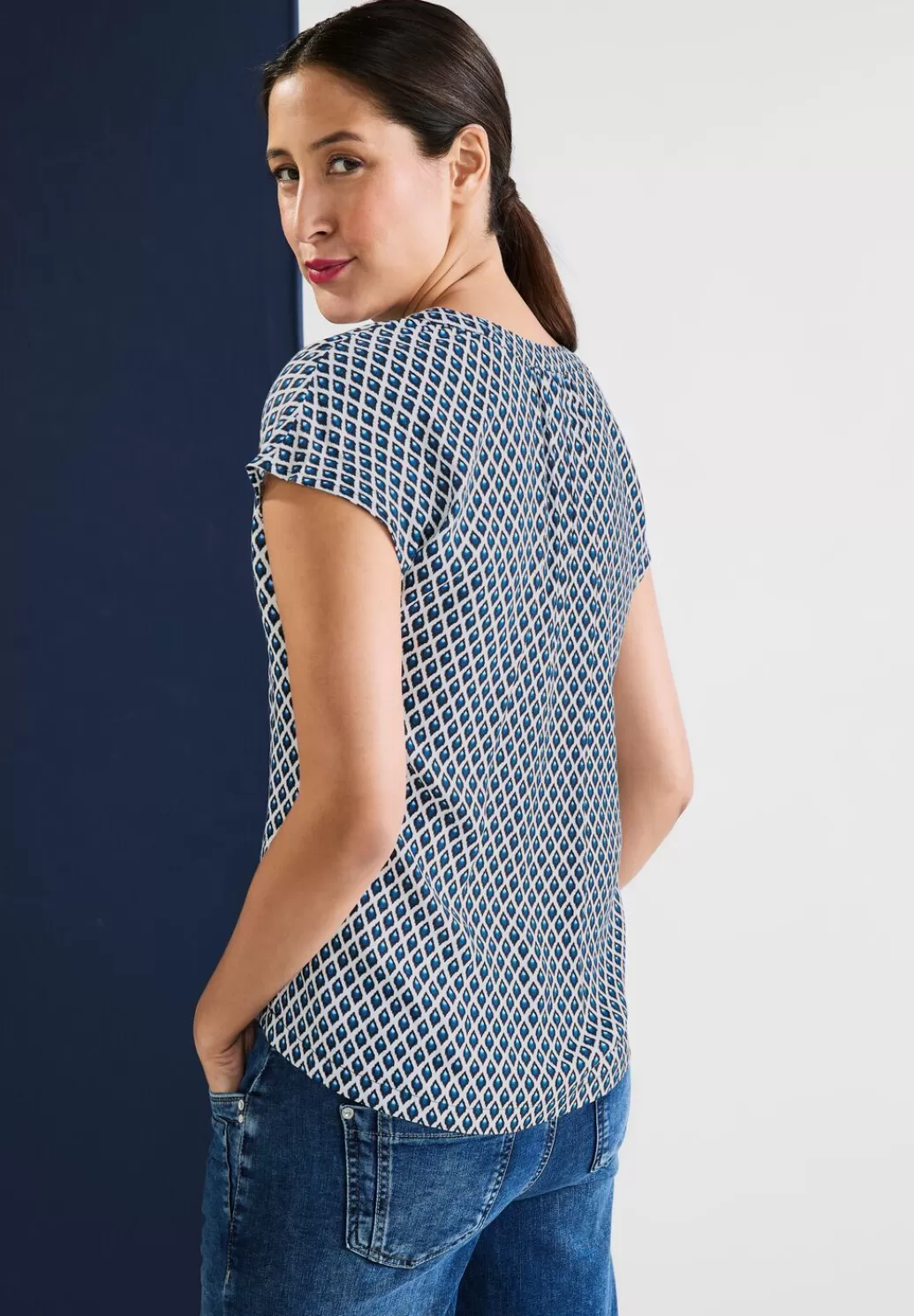 Street One Shirtbluse Mit Minimalprint^Damen Kurzarm Blusen