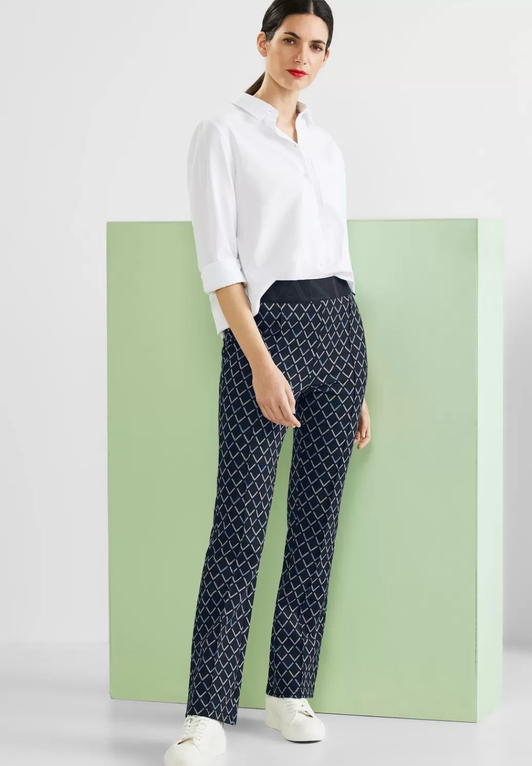 Street One Slim Fit Hose Mit Print^Damen Lange Hosen