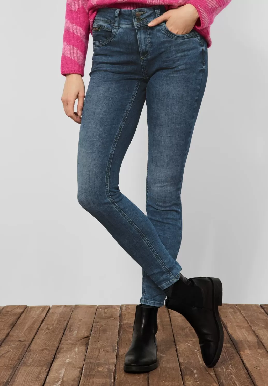 Street One Slim Fit Jeans^Damen Lange Jeans