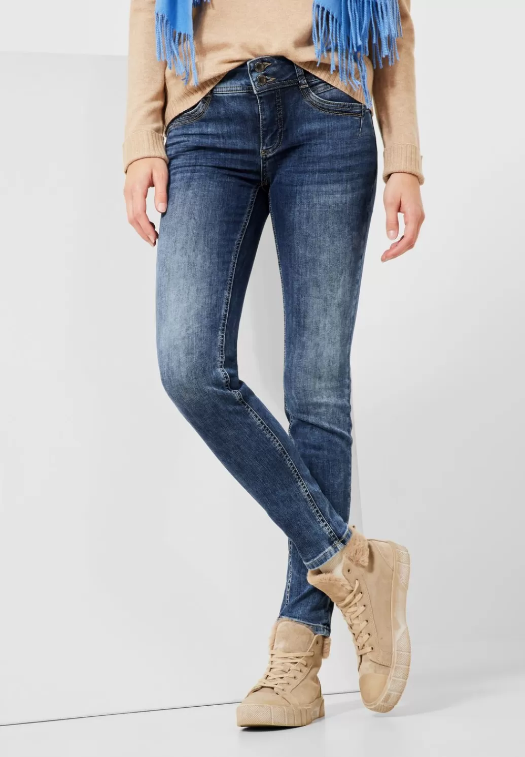 Street One Slim Fit Jeans^Damen Lange Jeans