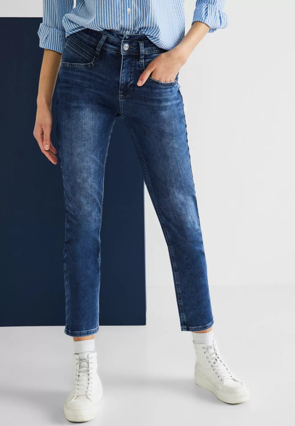 Street One Slim Fit Jeans^Damen Lange Jeans