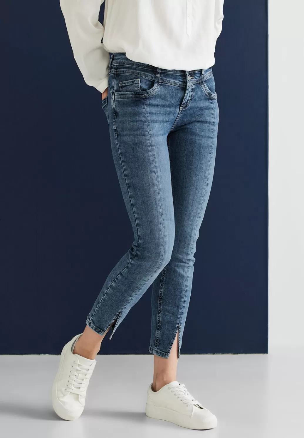 Street One Slim Fit Jeans^Damen Lange Jeans