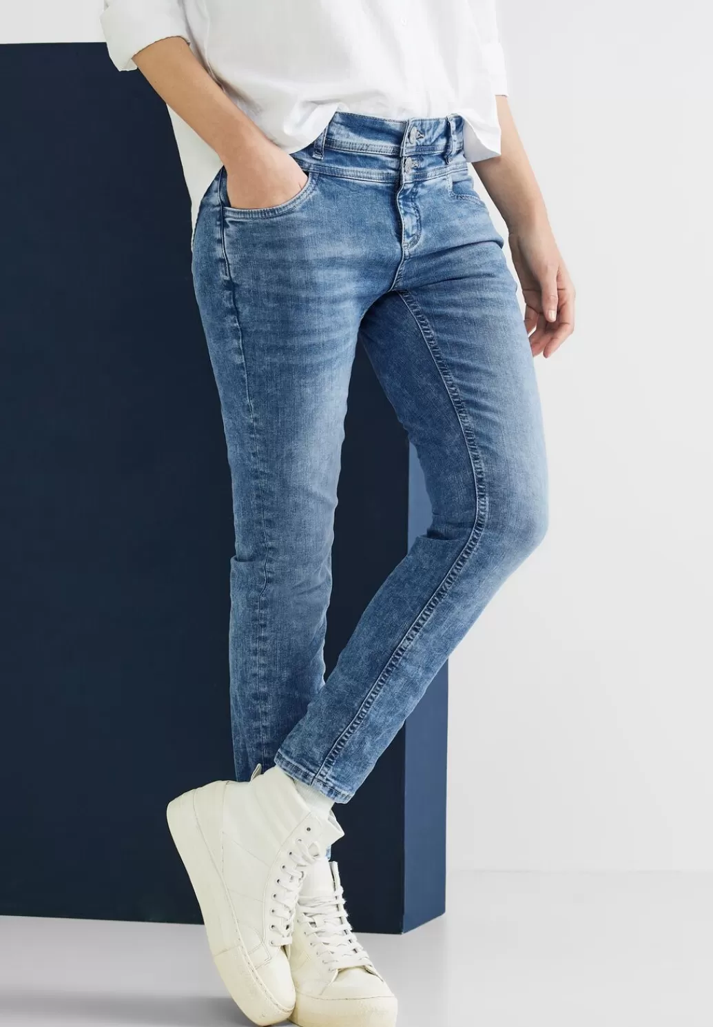 Street One Slim Fit Jeans^Damen Lange Jeans