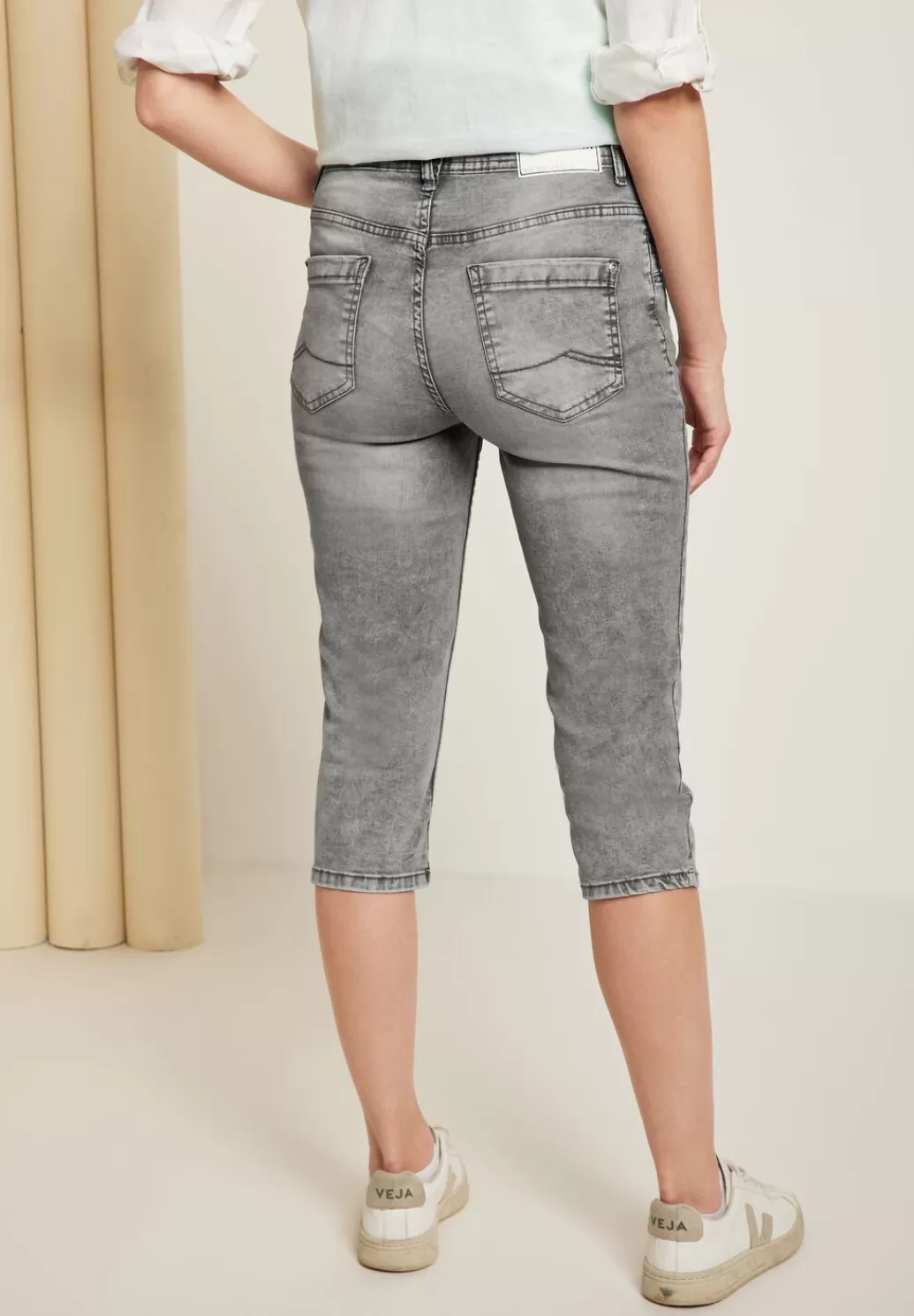 Street One Slim Fit Jeans In Grau^Damen 3/4 Jeans