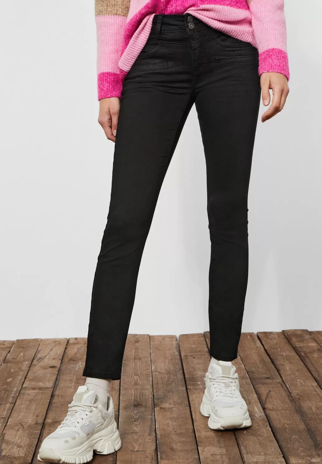 Street One Slim Fit Jeans In High Waist^Damen Lange Jeans