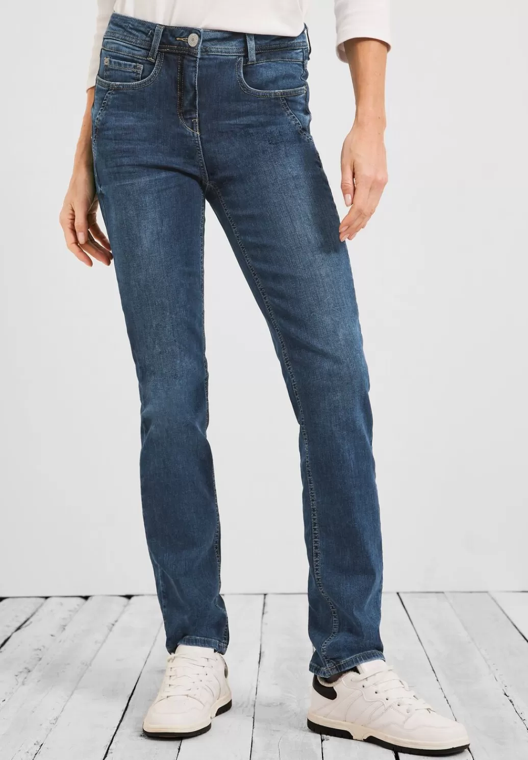 Street One Slim Fit Jeans In High Waist^Damen Lange Jeans