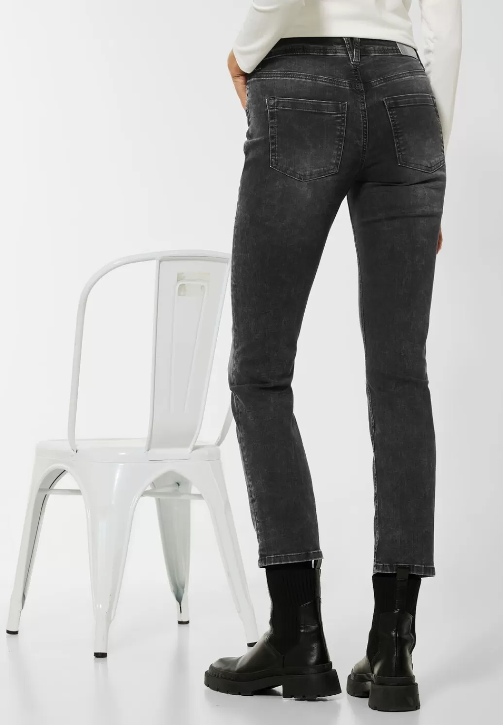 Street One Slim Fit Jeans In High Waist^Damen Lange Jeans