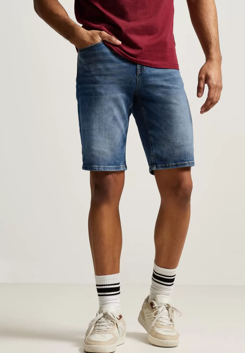 Street One Slim Fit Jeansshorts^Herren Shorts & Bermudas