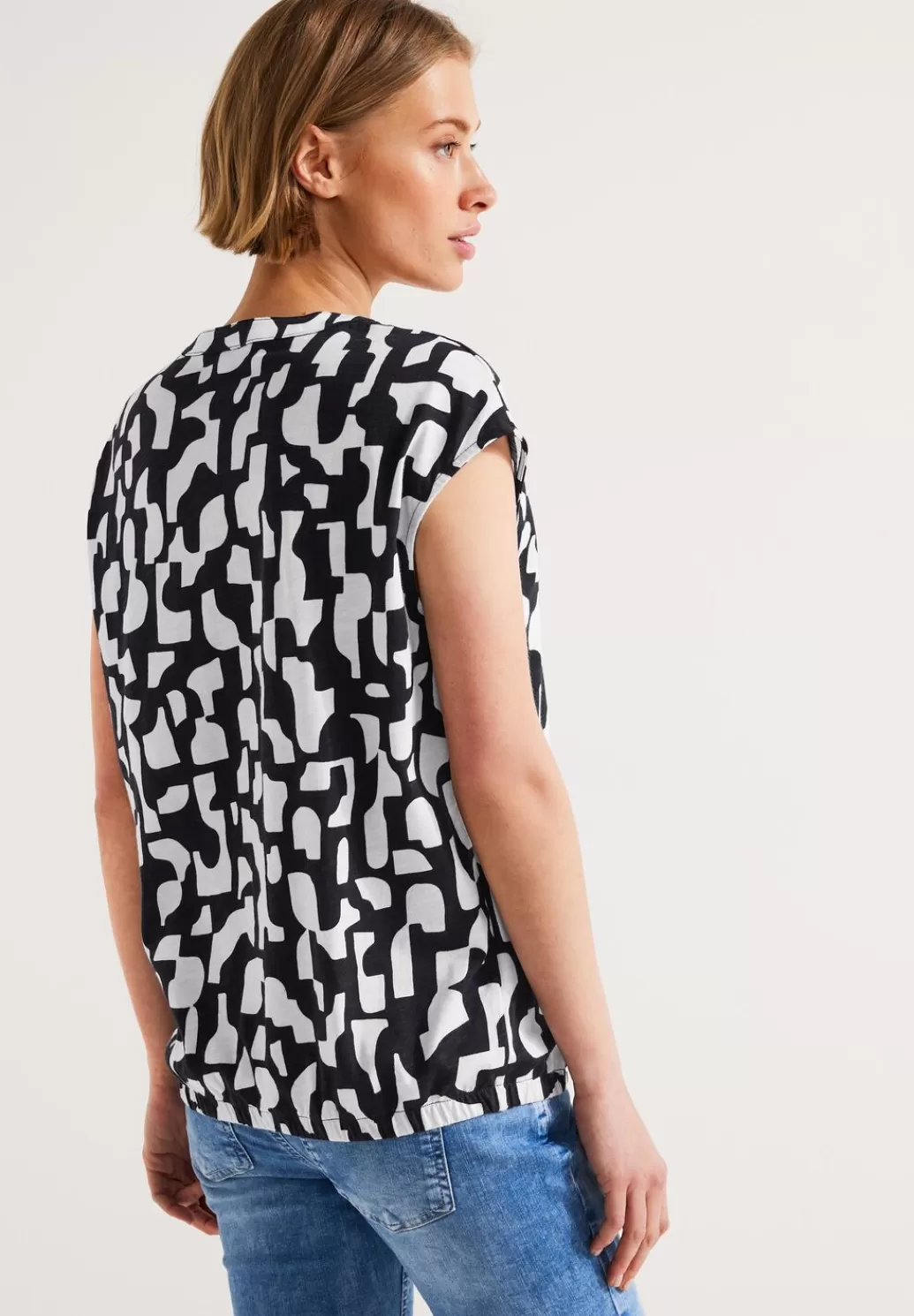 Street One Slub Jersey Print Shirt^Damen Shirts