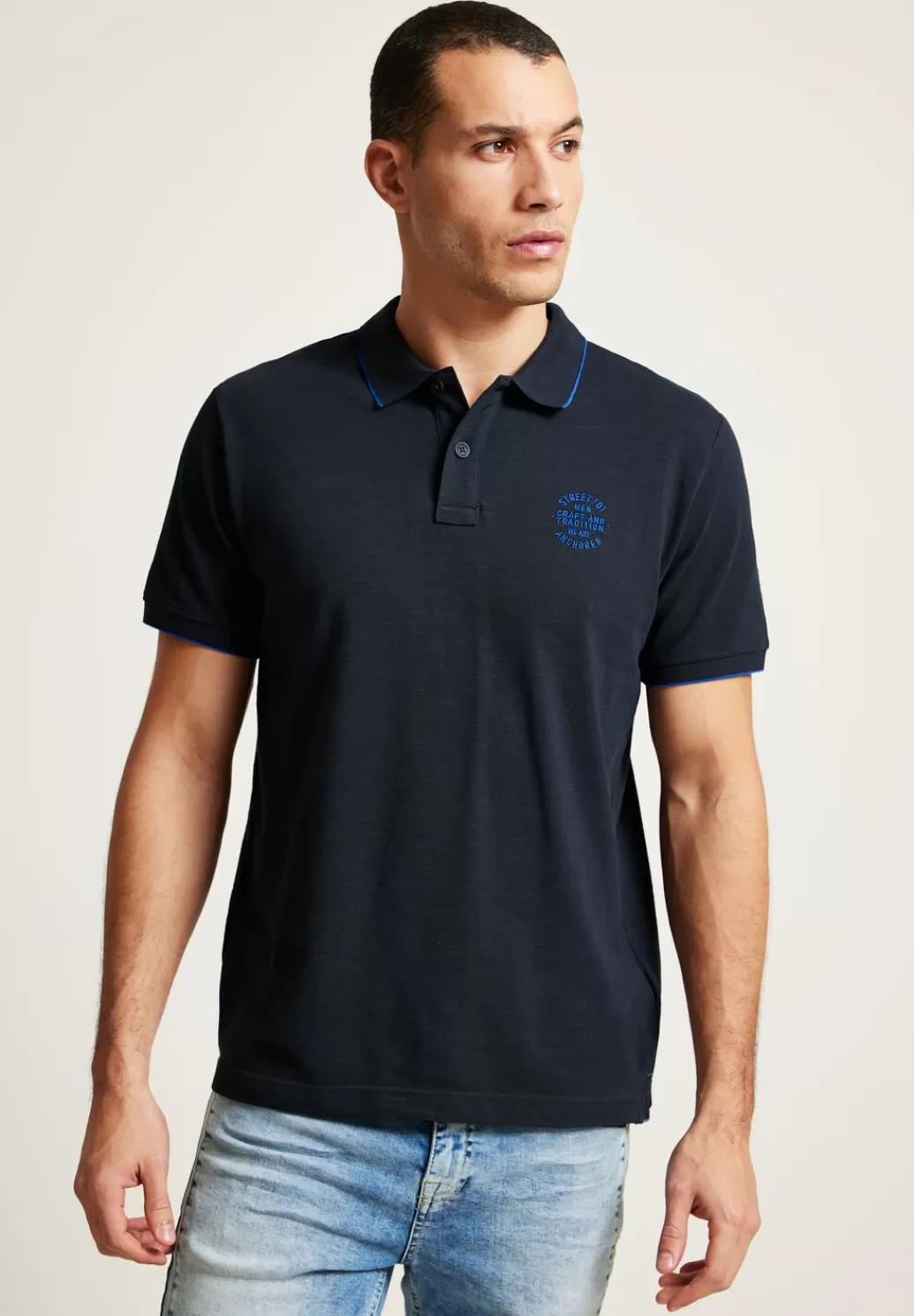 Street One Slub Piquee Poloshirt^Herren T-Shirts & Polos