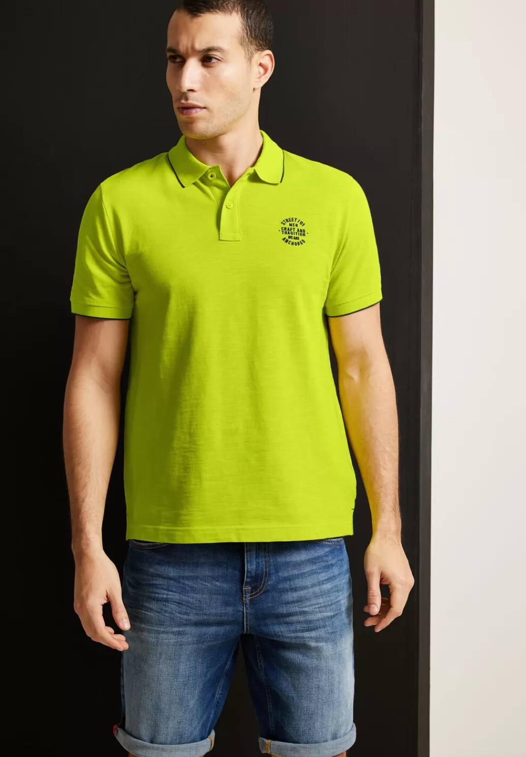 Street One Slub Piquee Poloshirt^Herren T-Shirts & Polos