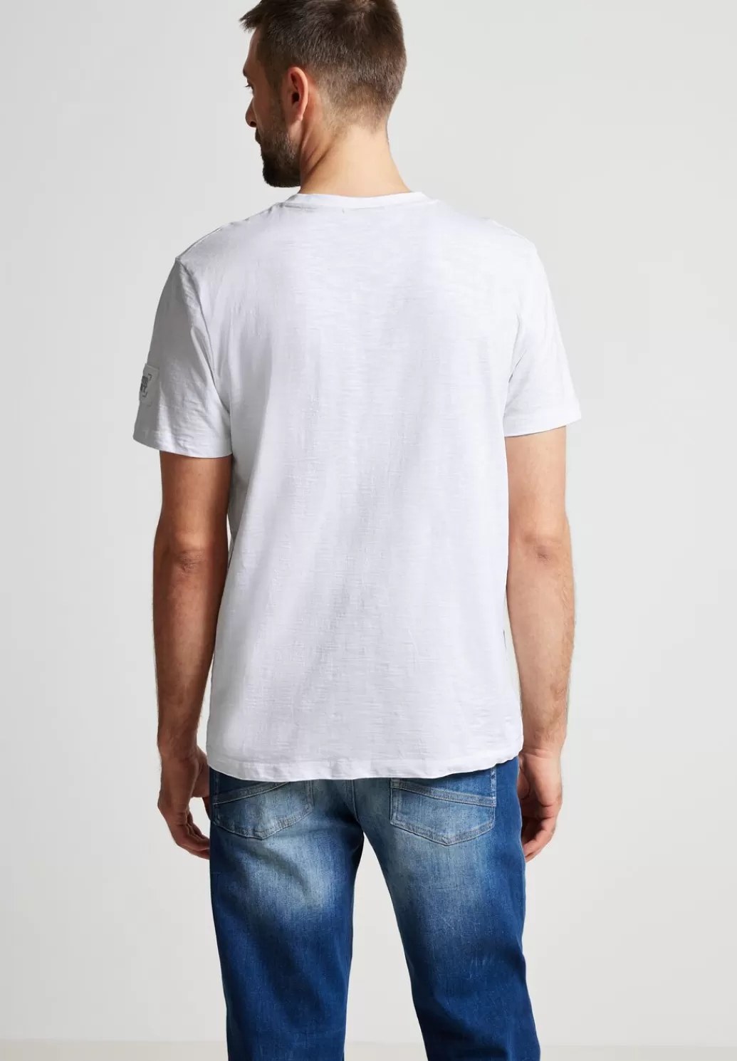 Street One Slub Print T-Shirt^Herren T-Shirts & Polos