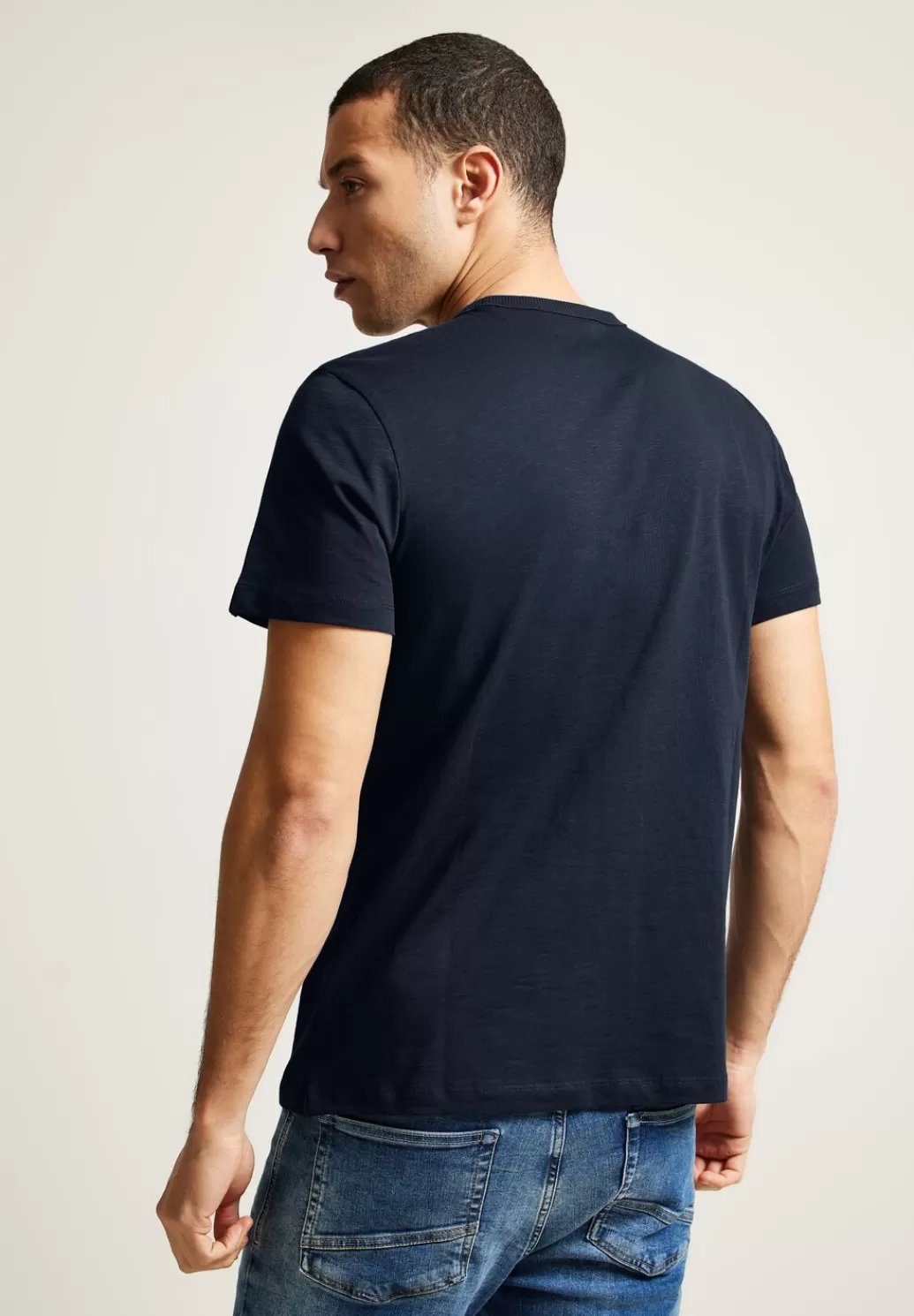 Street One Slub Print T-Shirt^Herren T-Shirts & Polos