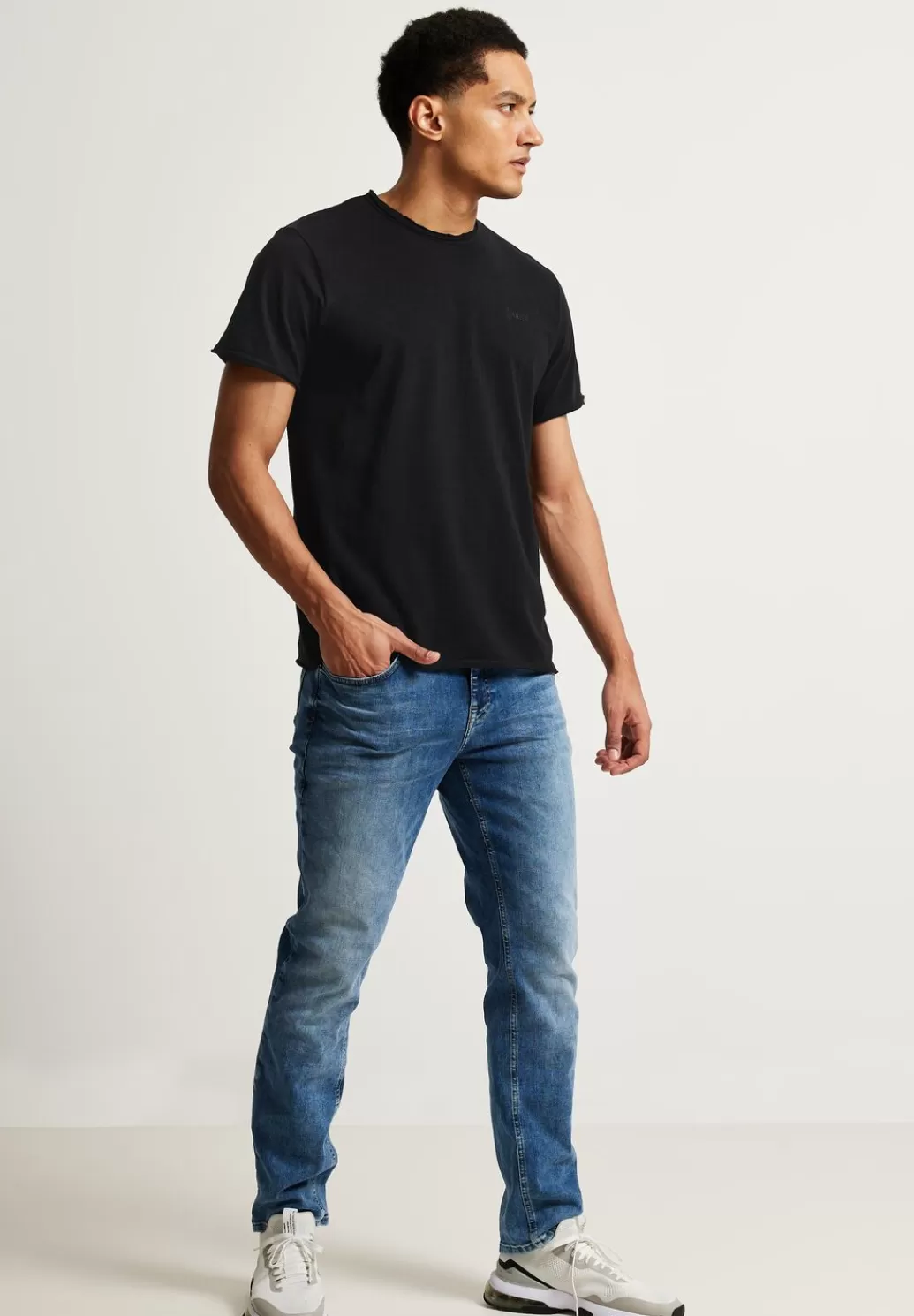 Street One Slub T Mit Offenen Kanten^Herren T-Shirts & Polos