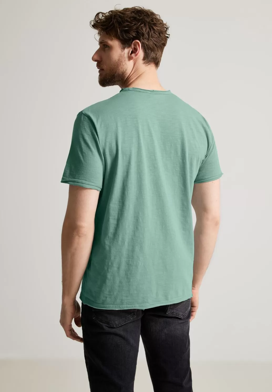 Street One Slub T Mit Offenen Kanten^Herren T-Shirts & Polos