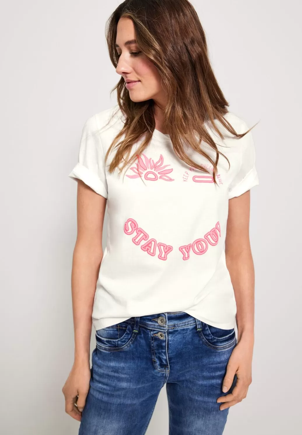 Street One Smiley Fotoprint T-Shirt^Damen Shirts