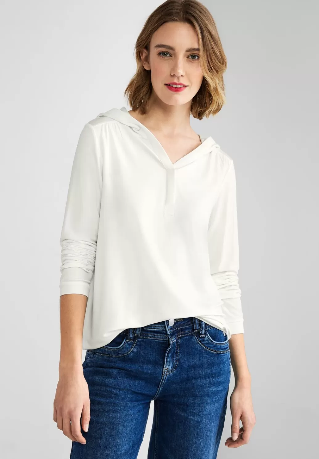 Street One Softes Kapuzenshirt^Damen Langarm Shirts