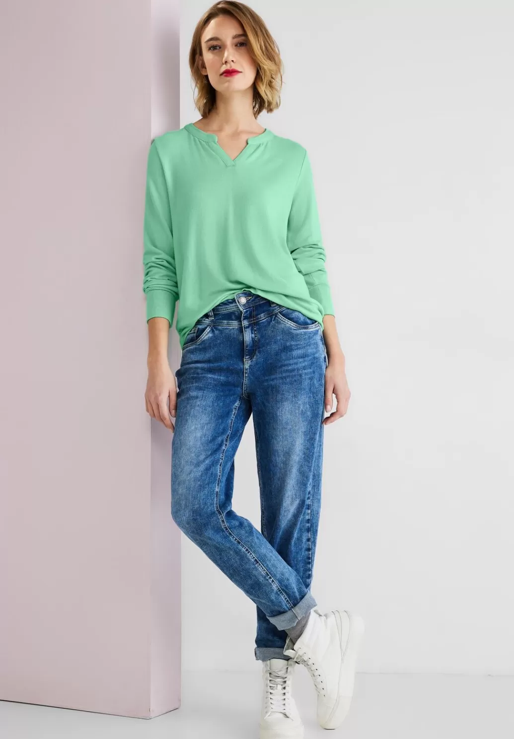 Street One Softes Shirt In Unifarbe^Damen Langarm Shirts