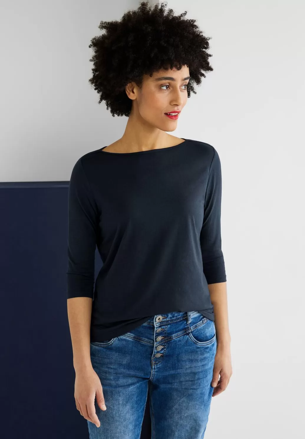 Street One Softes Shirt In Unifarbe^Damen 3/4-Arm Shirts