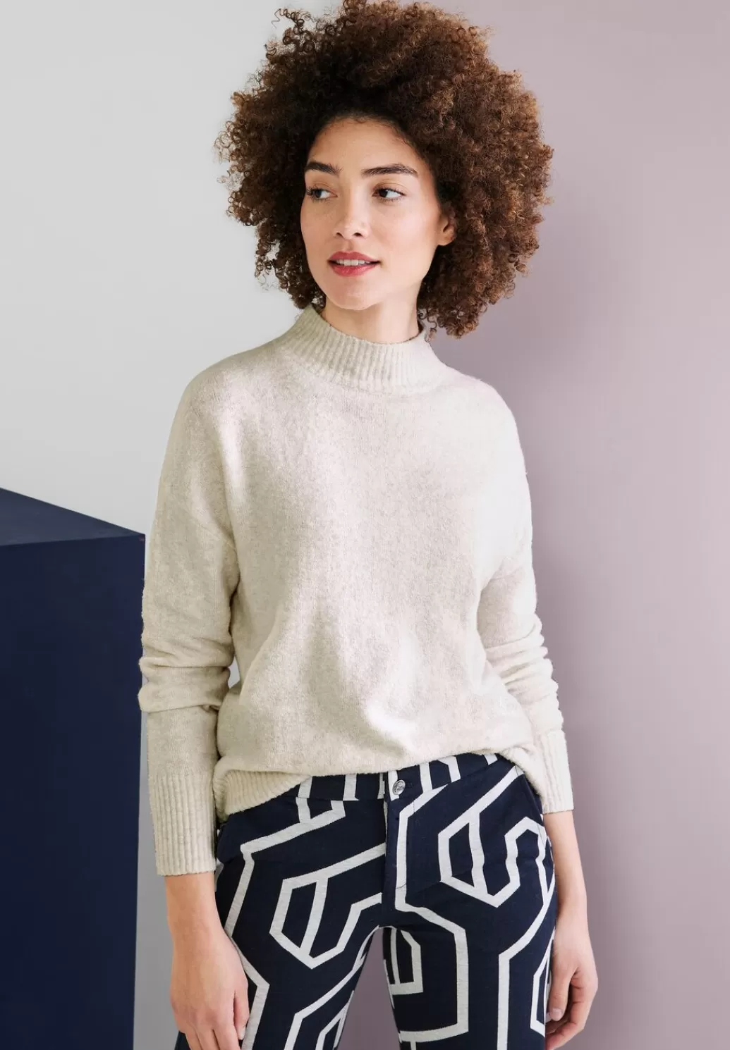 Street One Stehkragenpullover In Boucle^Damen Pullover