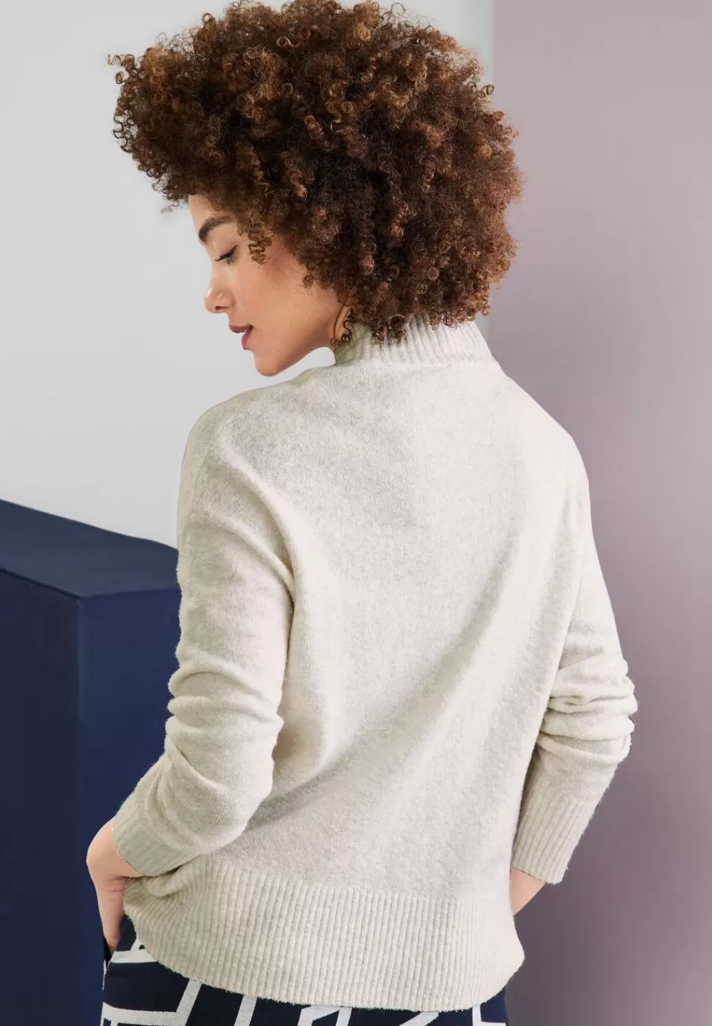 Street One Stehkragenpullover In Boucle^Damen Pullover