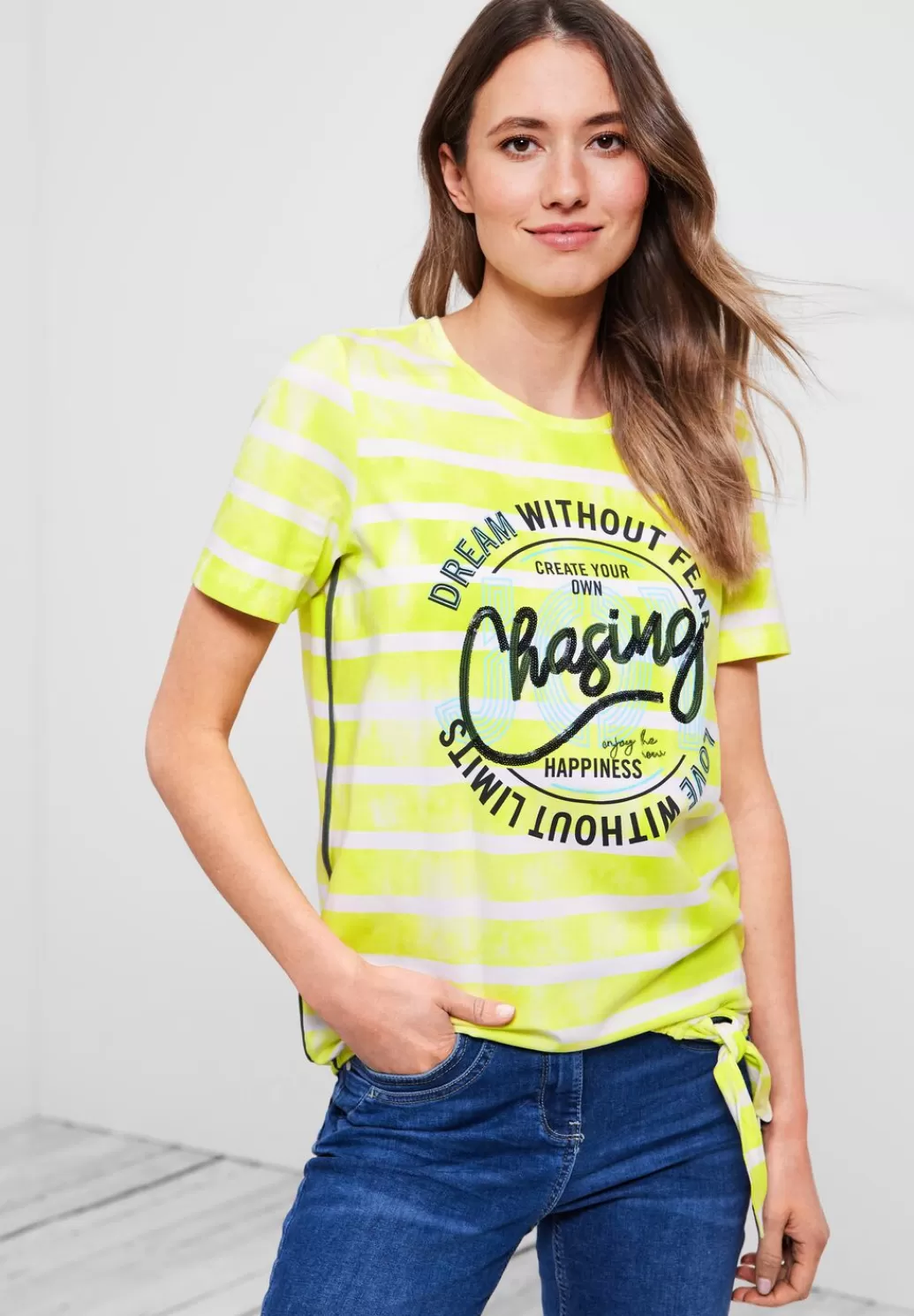 Street One Streifenshirt Mit Frontprint^Damen Shirts