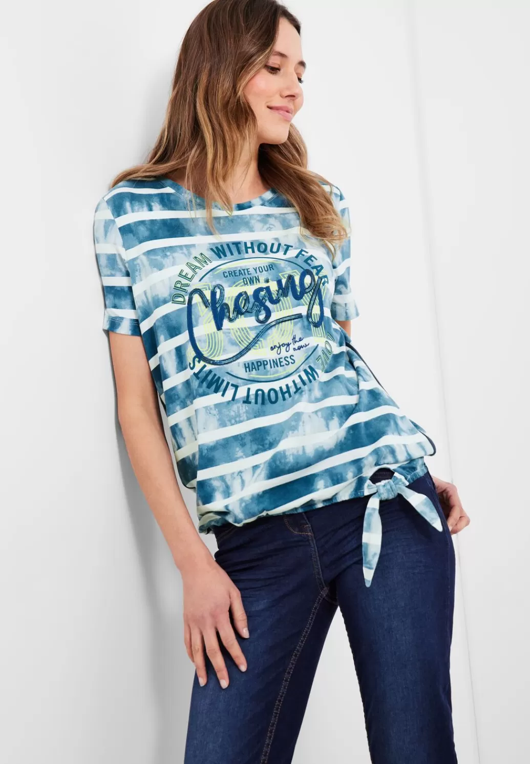 Street One Streifenshirt Mit Frontprint^Damen Shirts