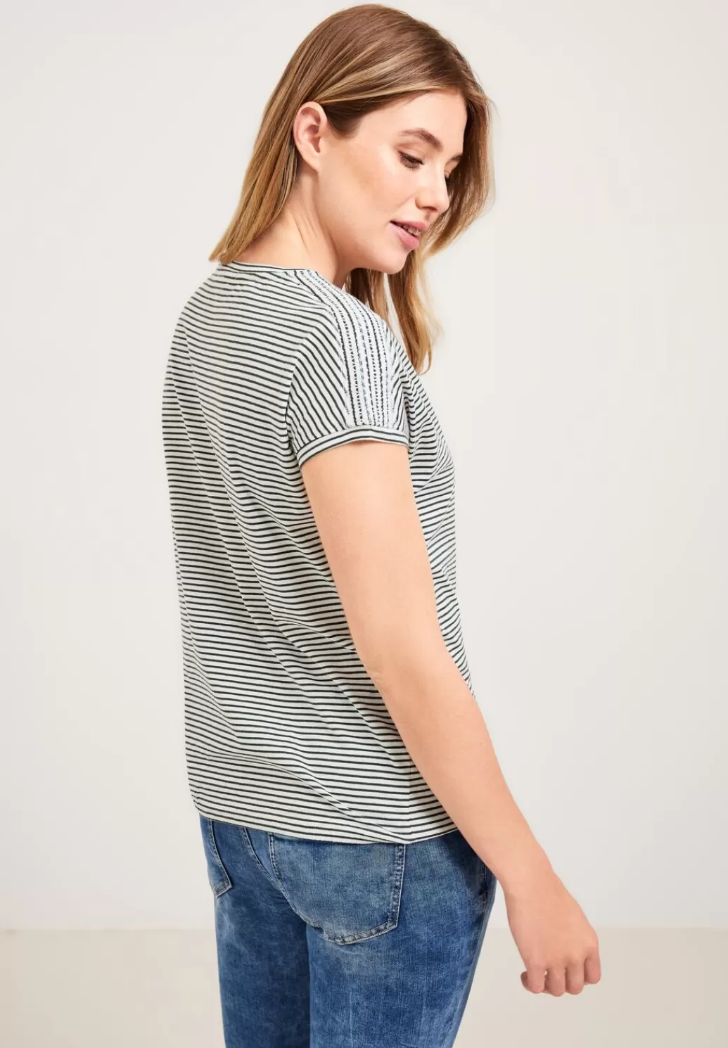 Street One Streifenshirt Mit V-Neck^Damen Shirts