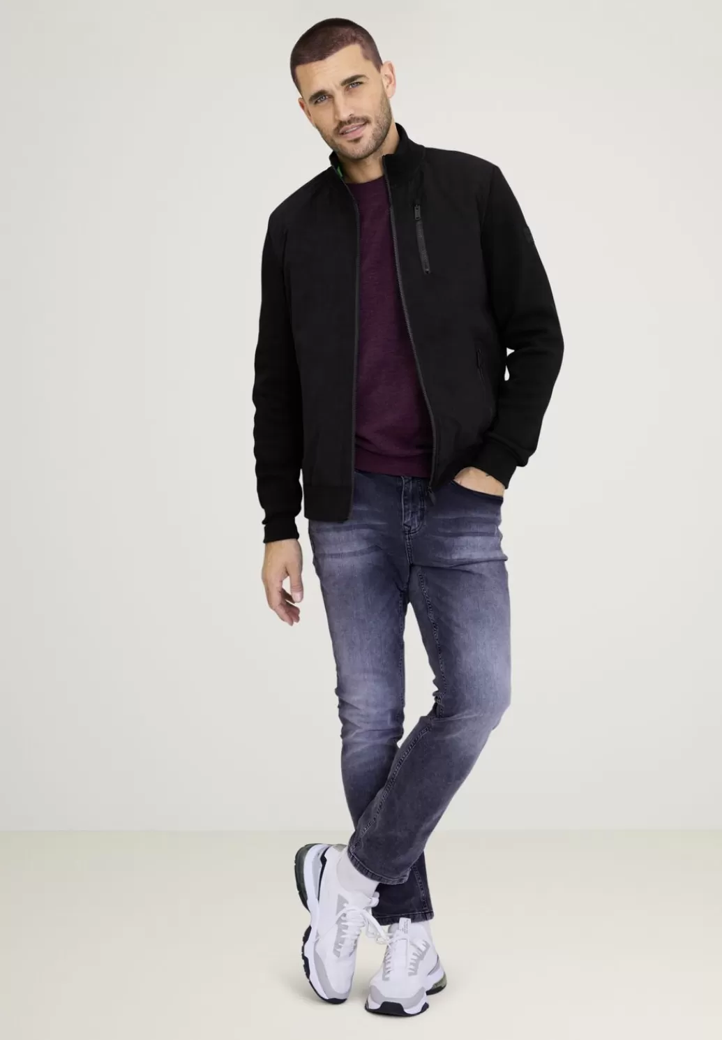 Street One Strickjacke Im Materialmix^Herren Pullover & Strickjacken