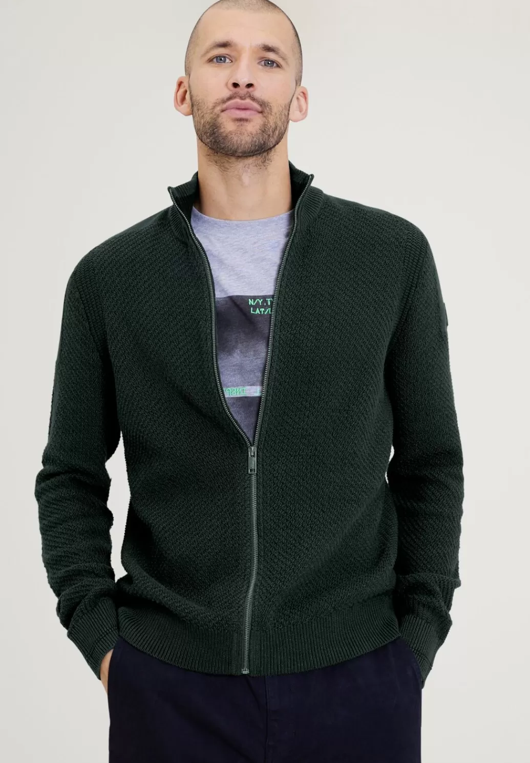 Street One Strickjacke Mit Zipper^Herren Pullover & Strickjacken