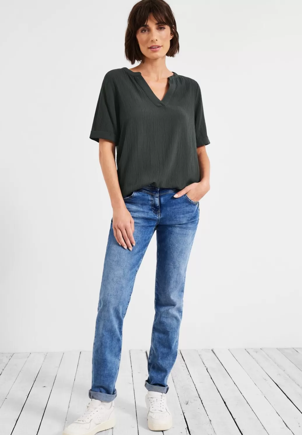 Street One Struktur Shirt^Damen Kurzarm Blusen