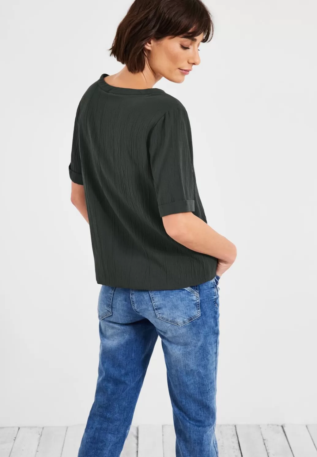 Street One Struktur Shirt^Damen Kurzarm Blusen