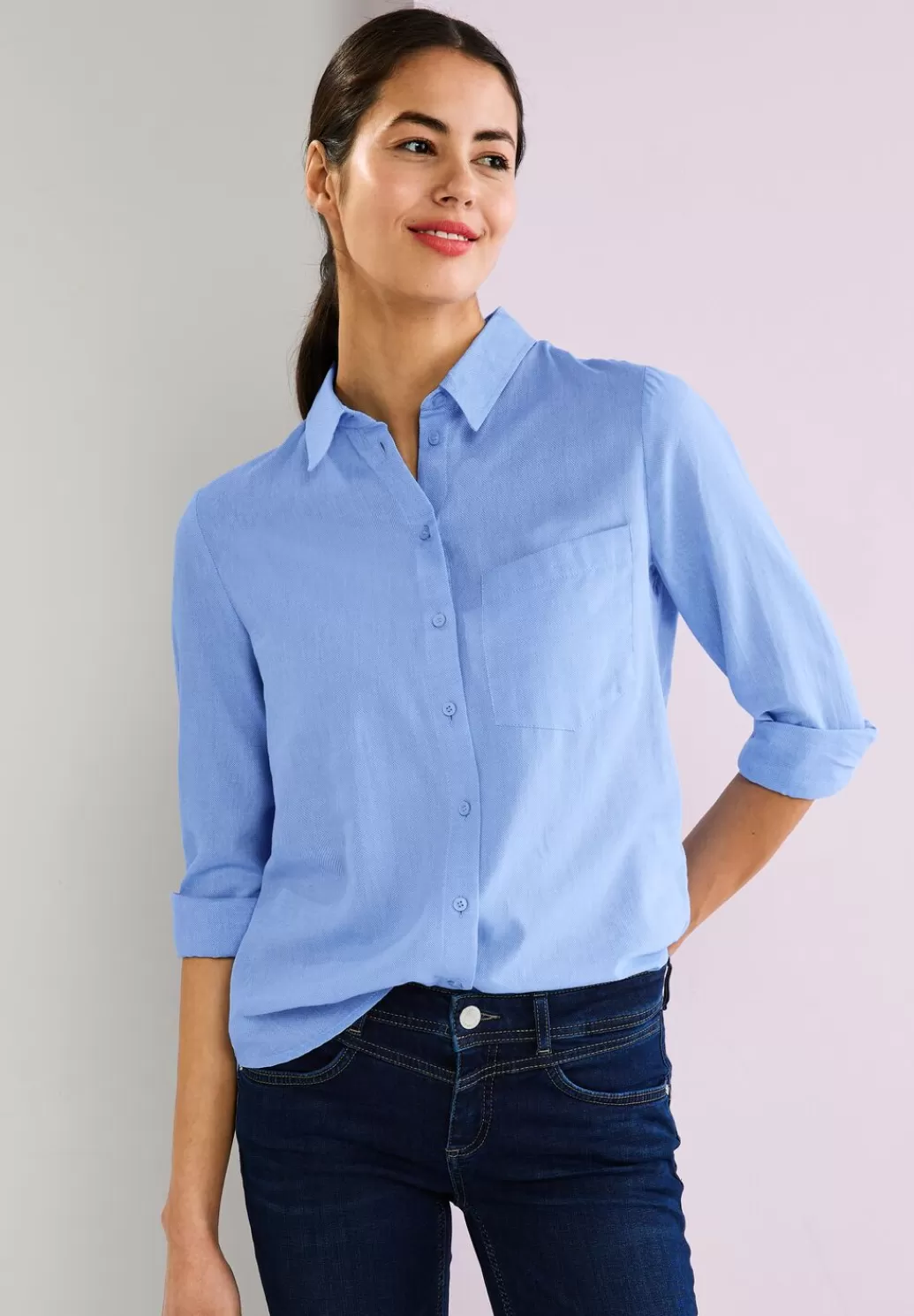 Street One Strukturierte Officebluse^Damen Langarm Blusen