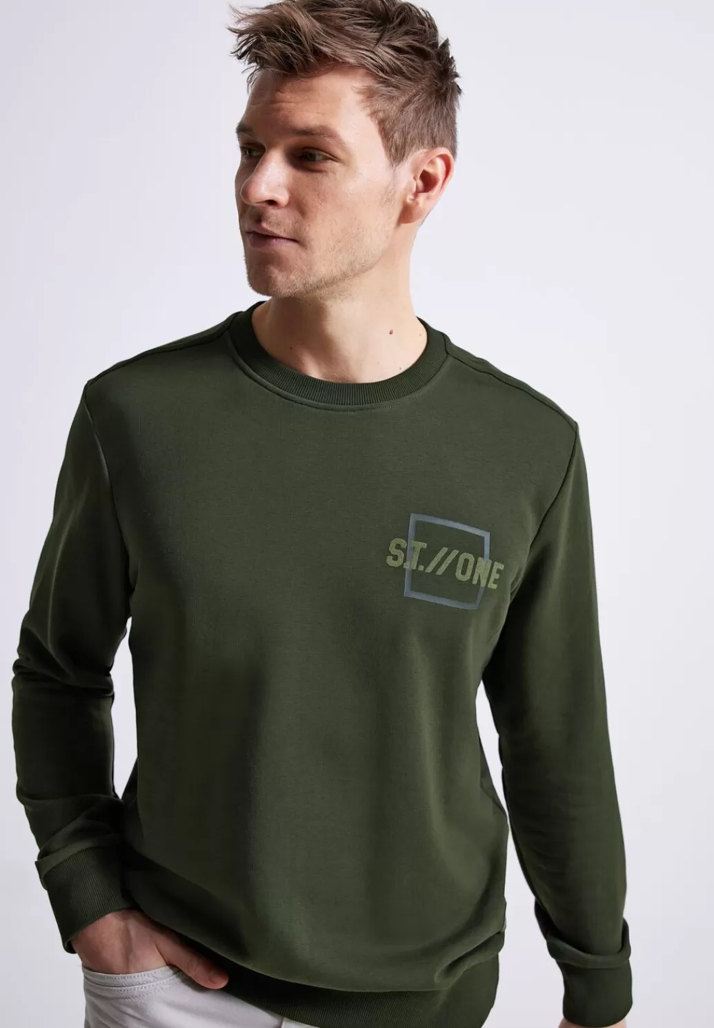 Street One Sweatshirt Mit Logoprint^Herren Sweat