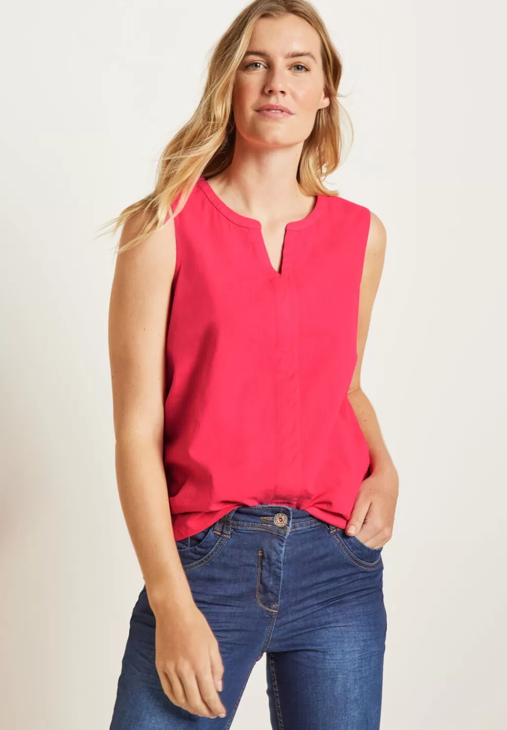 Street One Top Im Leinenmix^Damen Armellose Blusen