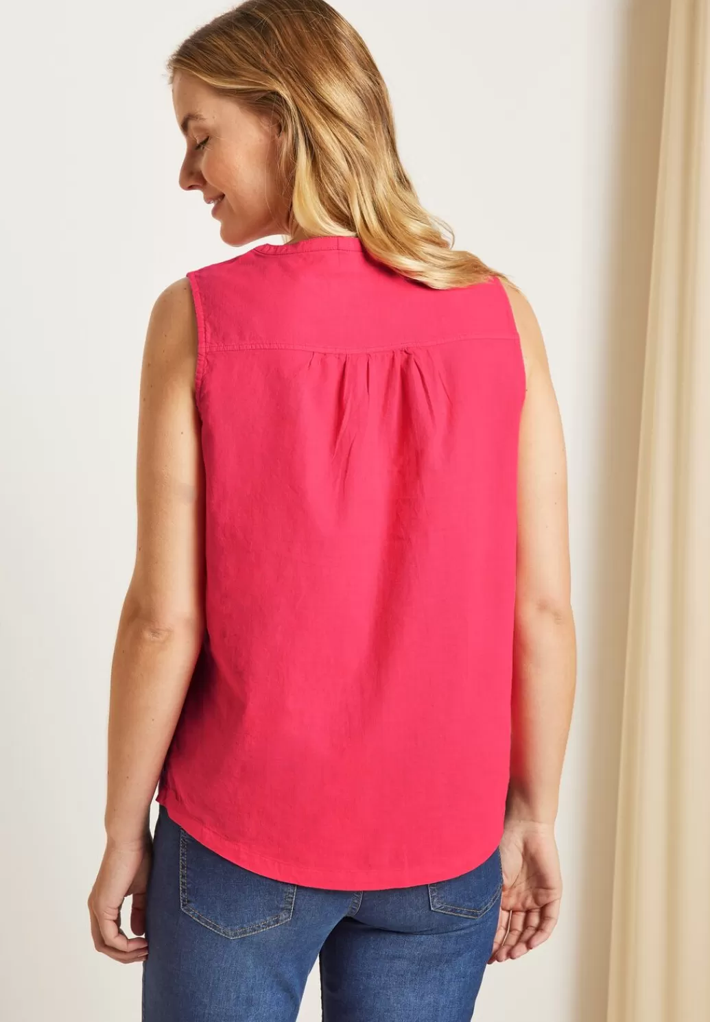 Street One Top Im Leinenmix^Damen Armellose Blusen