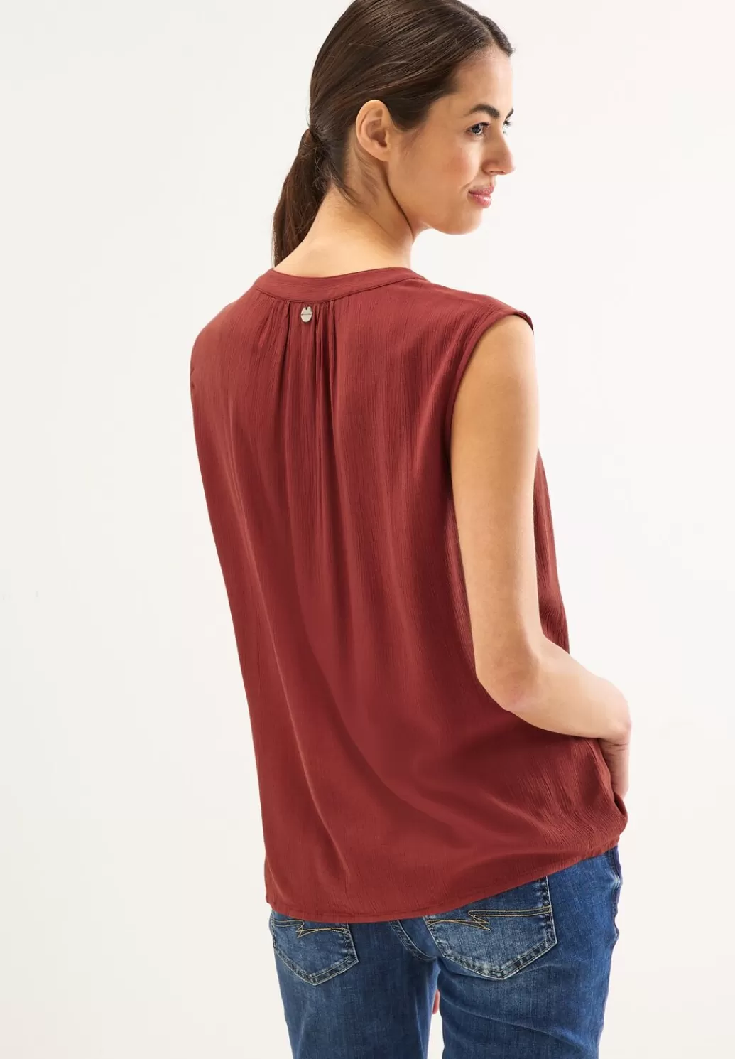 Street One Top Mit Hakeltape^Damen Armellose Blusen