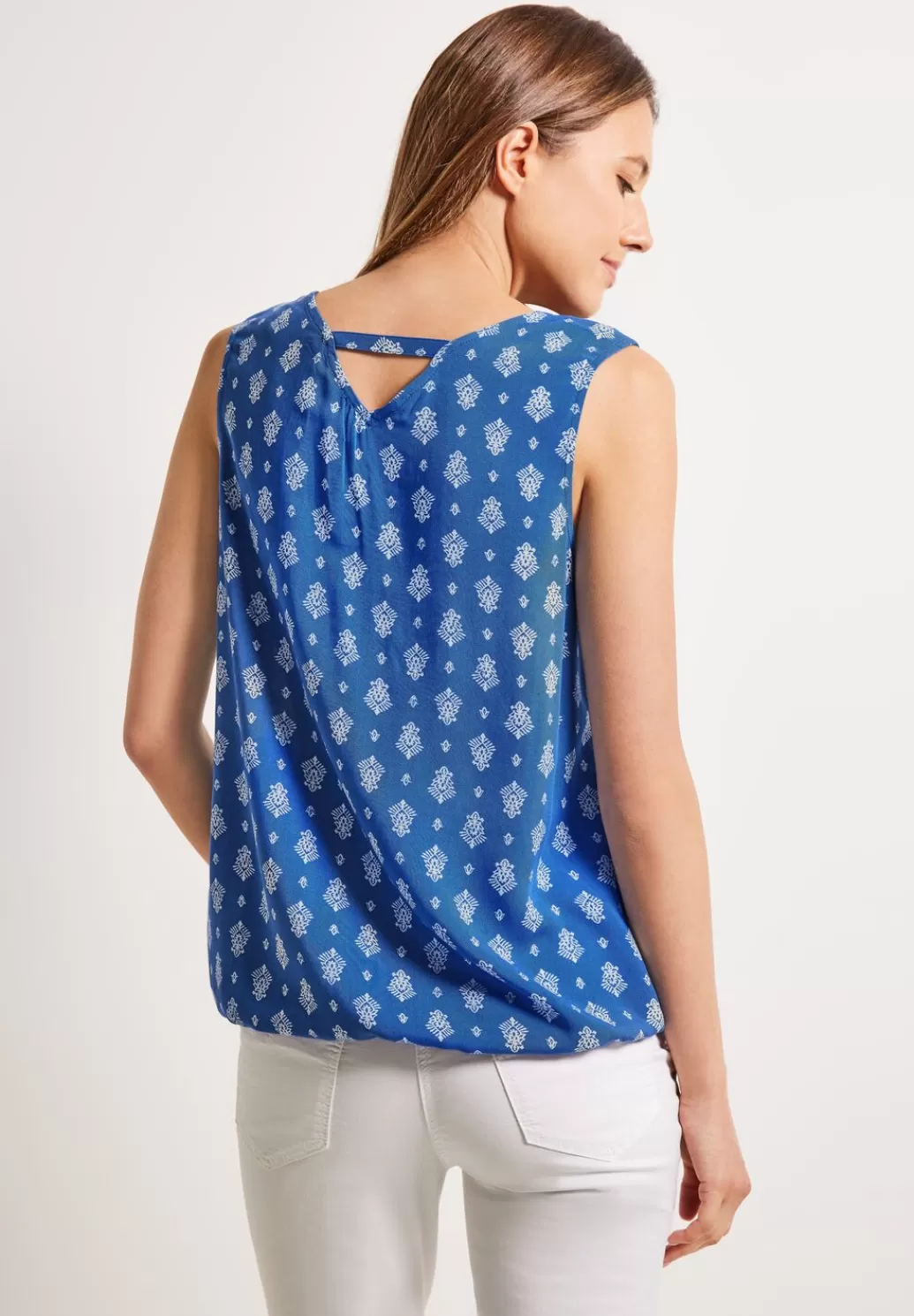 Street One Top Mit Minimalprint^Damen Armellose Blusen