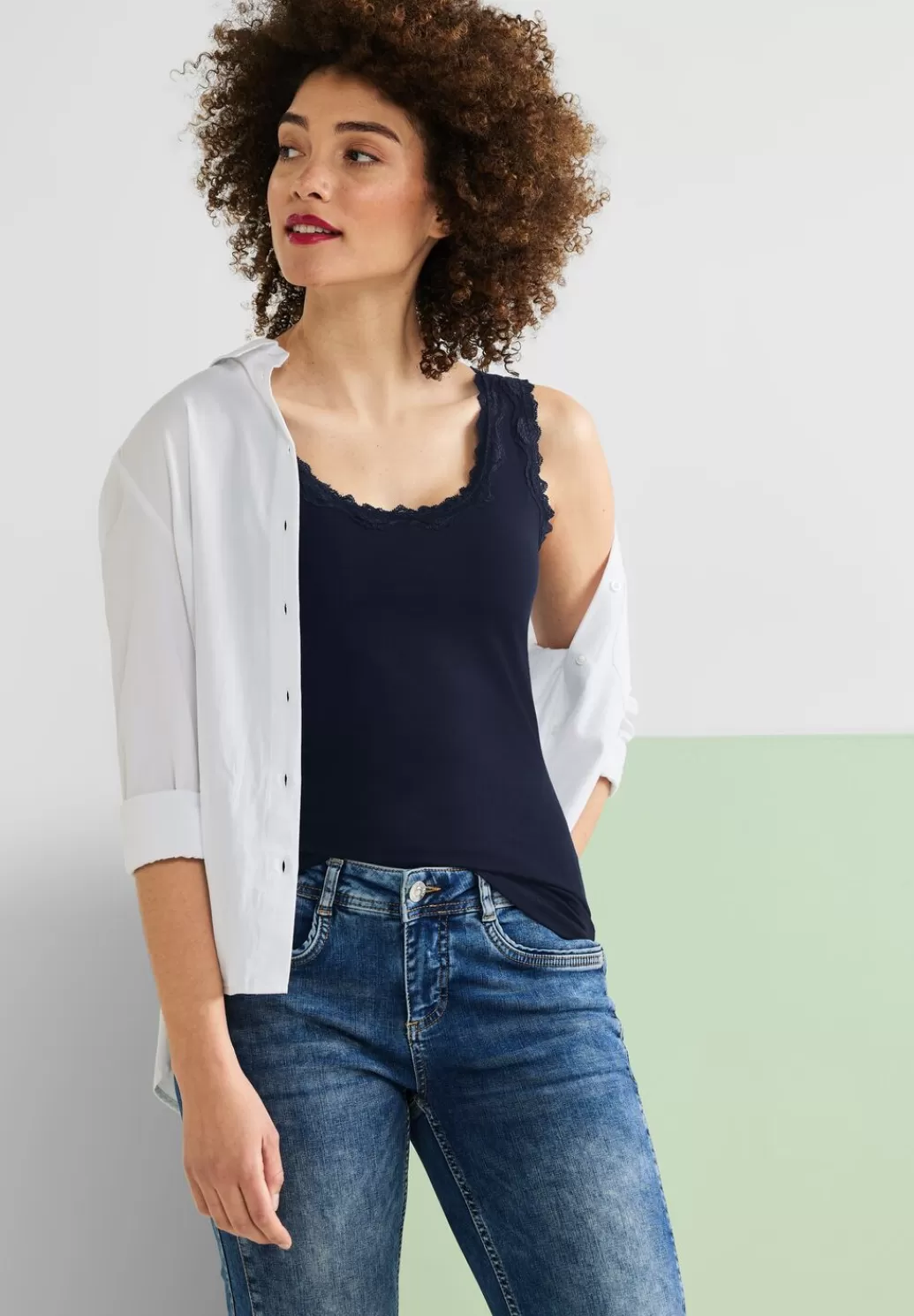 Street One Top Mit Spitzendetail^Damen Tops