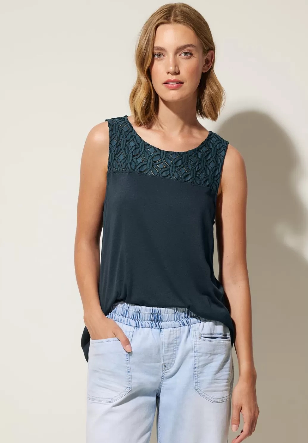 Street One Top Mit Spitzendetail^Damen Tops