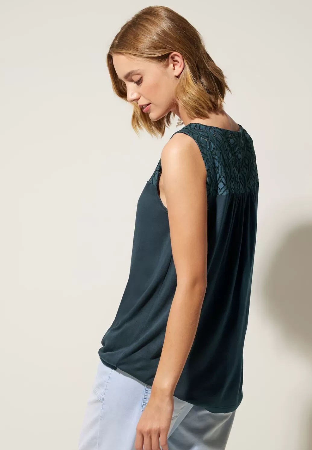 Street One Top Mit Spitzendetail^Damen Tops