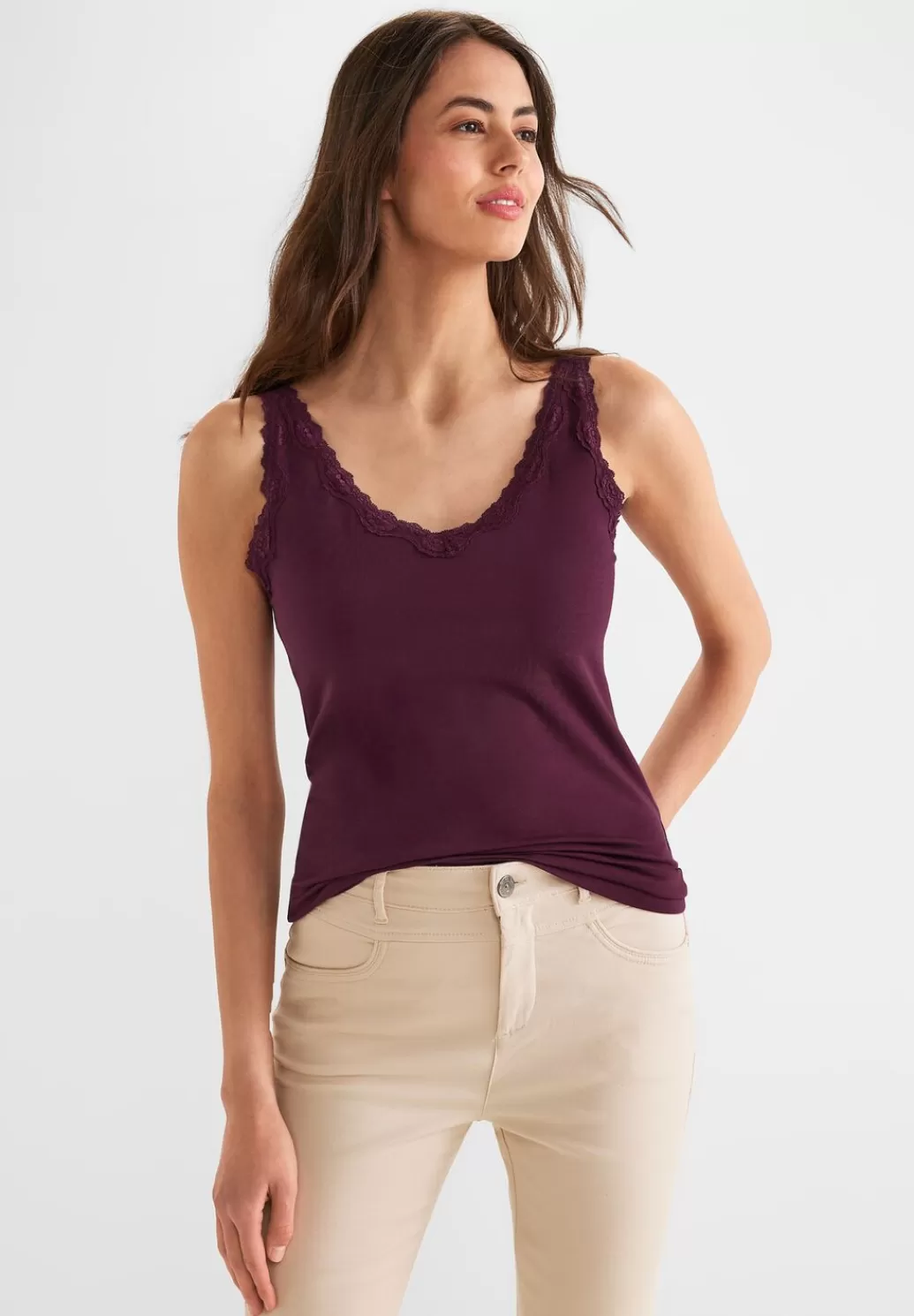 Street One Top Mit Spitzeneinsatz^Damen Tops