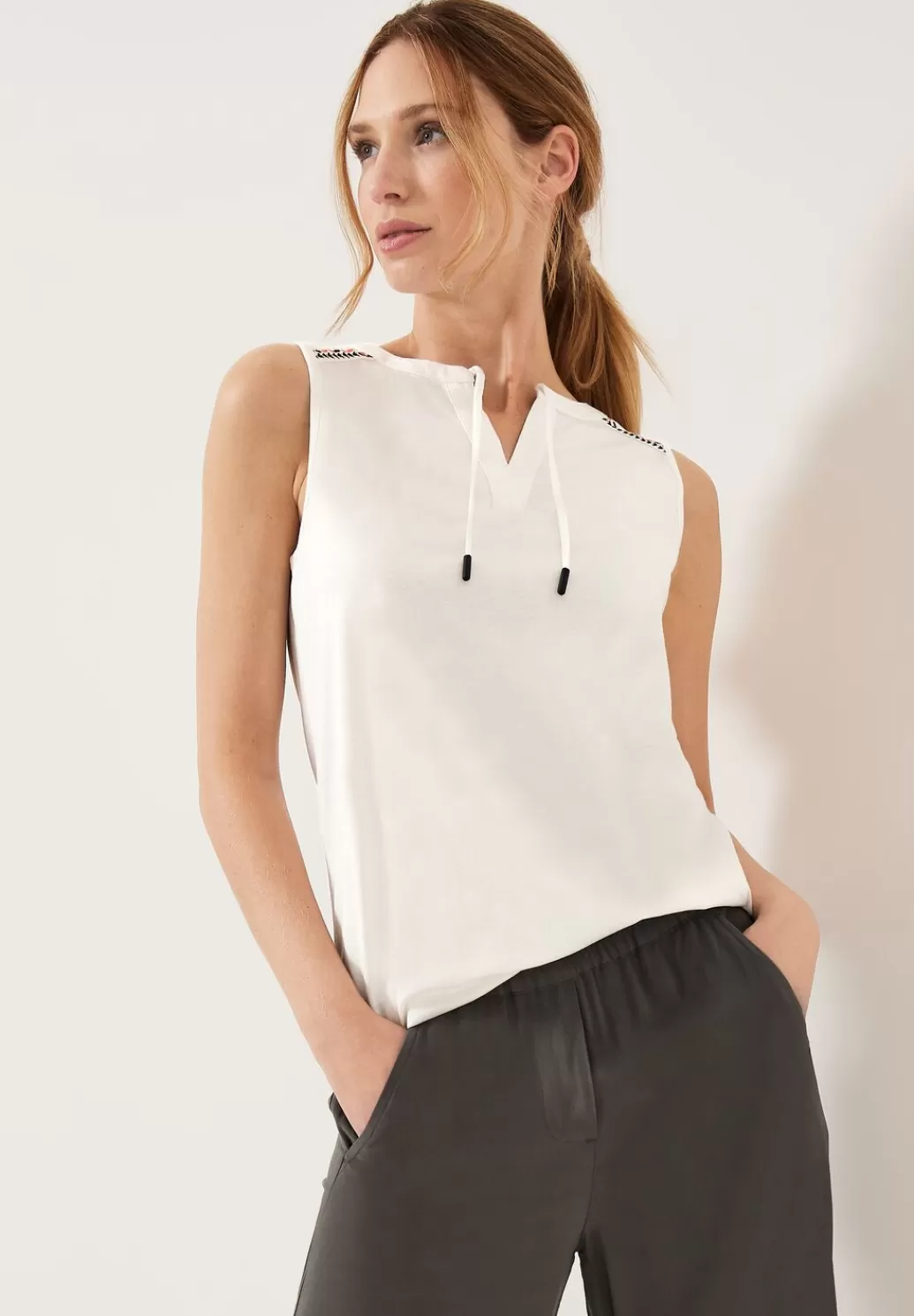 Street One Top Mit Stickereidetail^Damen Tops